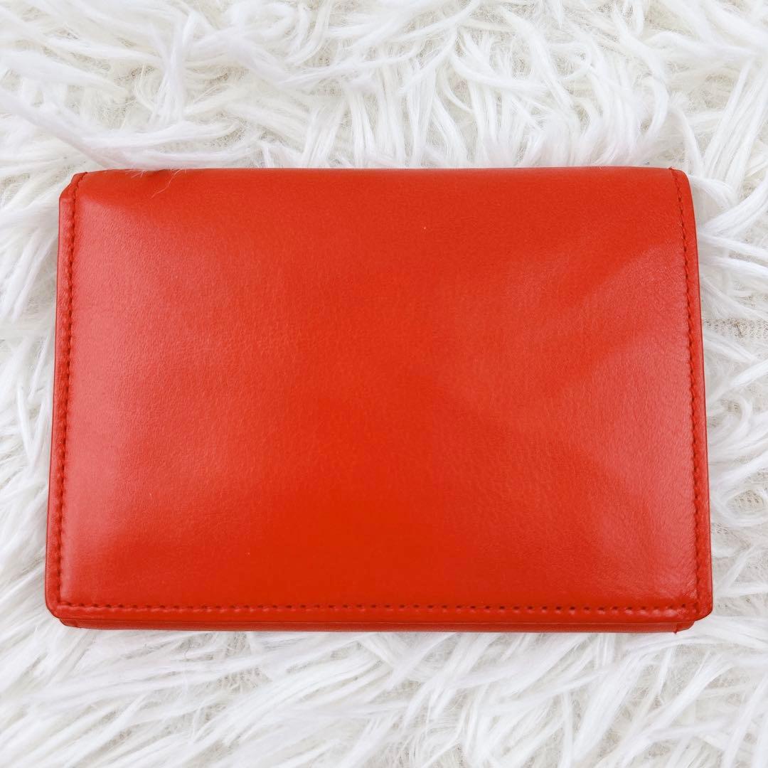 美品✨TIFFANY&Co. レザー三つ折り財布 レッド コンパクトミニ