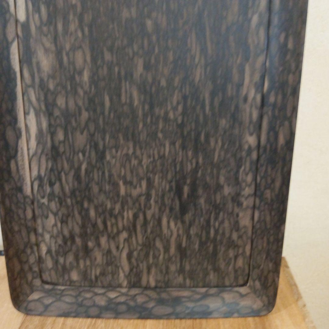 銘木黒柿　極上孔雀杢　香盆