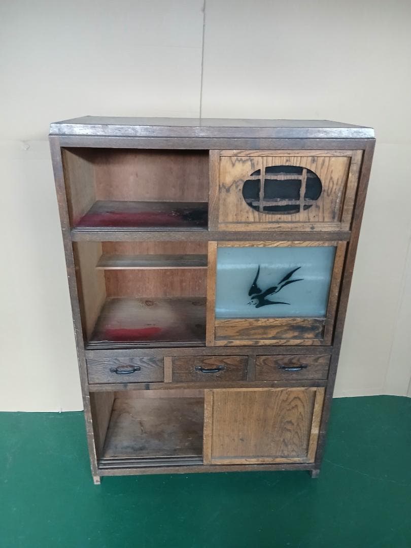 和箪笥　レトロ　食器棚　つばめ　家具