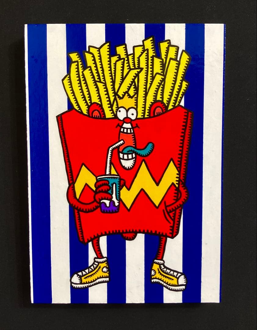 原画　ポテト　ポップアート　絵画　アクリル画　現代アート　一点物　手描き