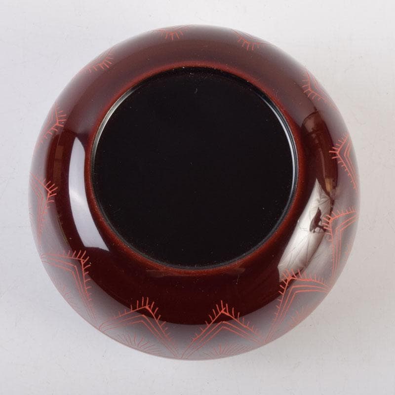 茶道具　中村湖彩作　キンマ彫　平棗　共箱　V　9029