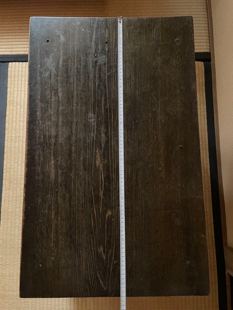 【最終価格】木製文机 ダークブラウン 2引き出し付き