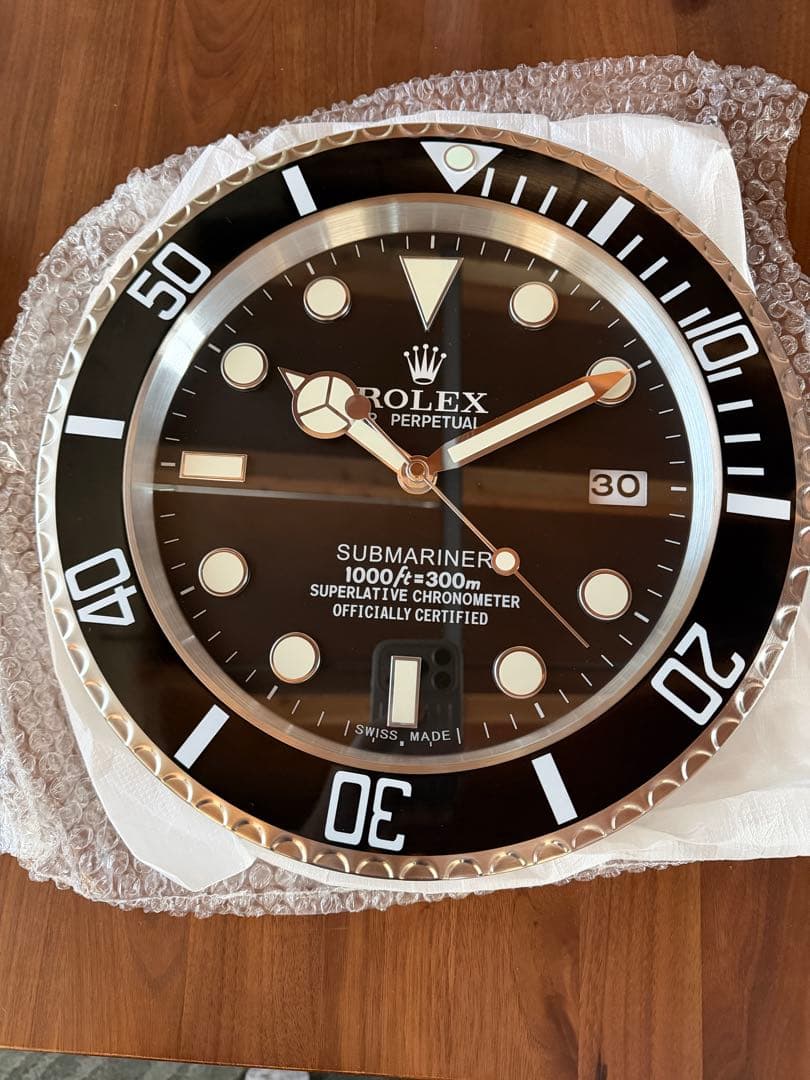 【ジャンク品】ロレックス　ROLEX サブマリーナ掛け時計　非売品　難あり