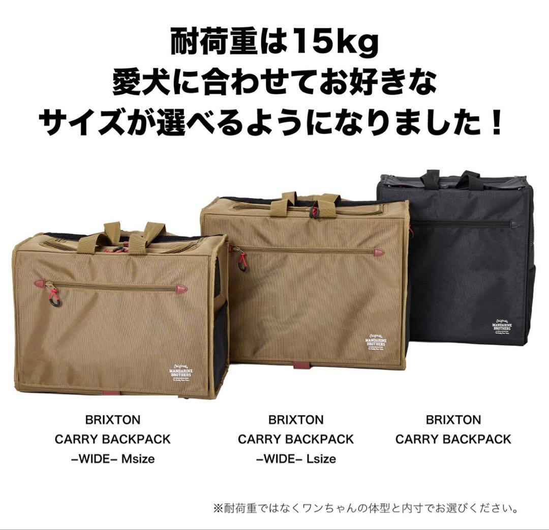 ブリクストンキャリーバックパック ワイド ※リニューアル　ブラウン　L