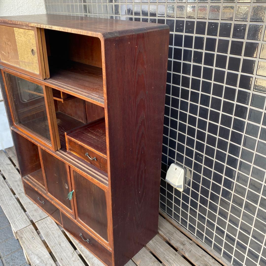 昭和初期 時代物 飾り棚 骨董品 古家具 古民家 下町 インテリア 木製