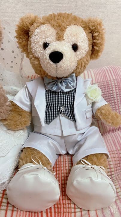 お値下げ‼️ダッフィー&シェリーメイ　ウェディングコスチューム➕ぬいぐるみ