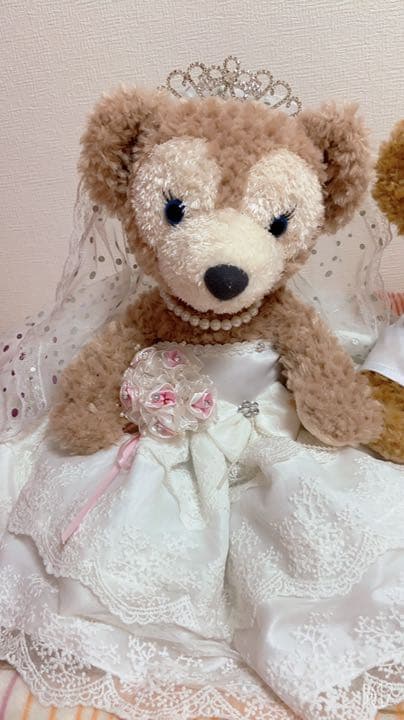 お値下げ‼️ダッフィー&シェリーメイ　ウェディングコスチューム➕ぬいぐるみ