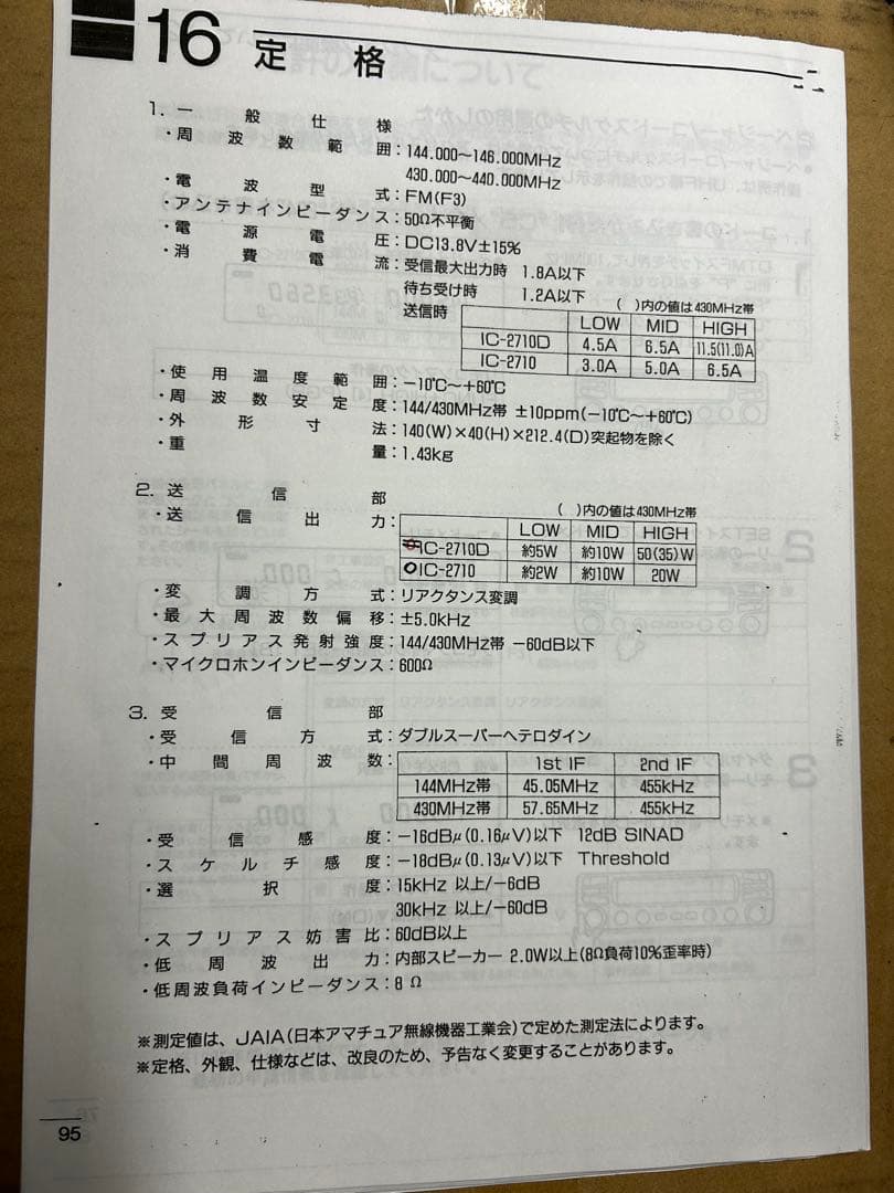 その他 ICOM IC-2710