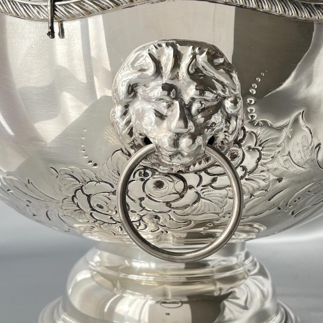 【英国】 ライオンのローズボウル / センターピース 直径27cm 花器