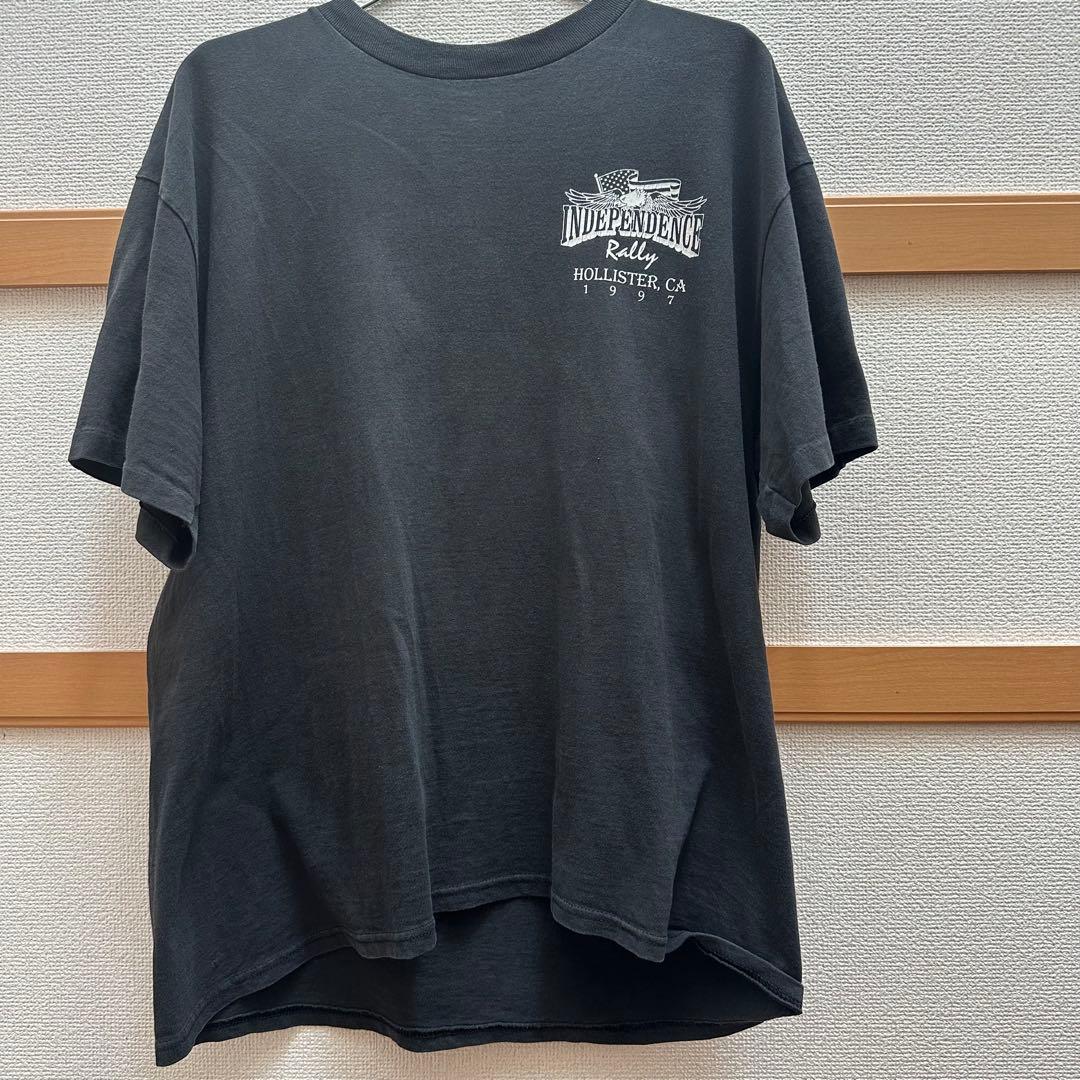 【90sモーターサイクル】ハーレーダビッドソン　Tシャツ　両面プリント　XL　黒