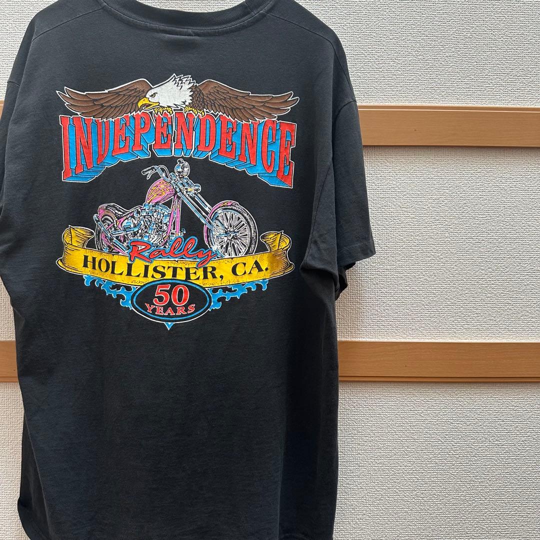 【90sモーターサイクル】ハーレーダビッドソン　Tシャツ　両面プリント　XL　黒