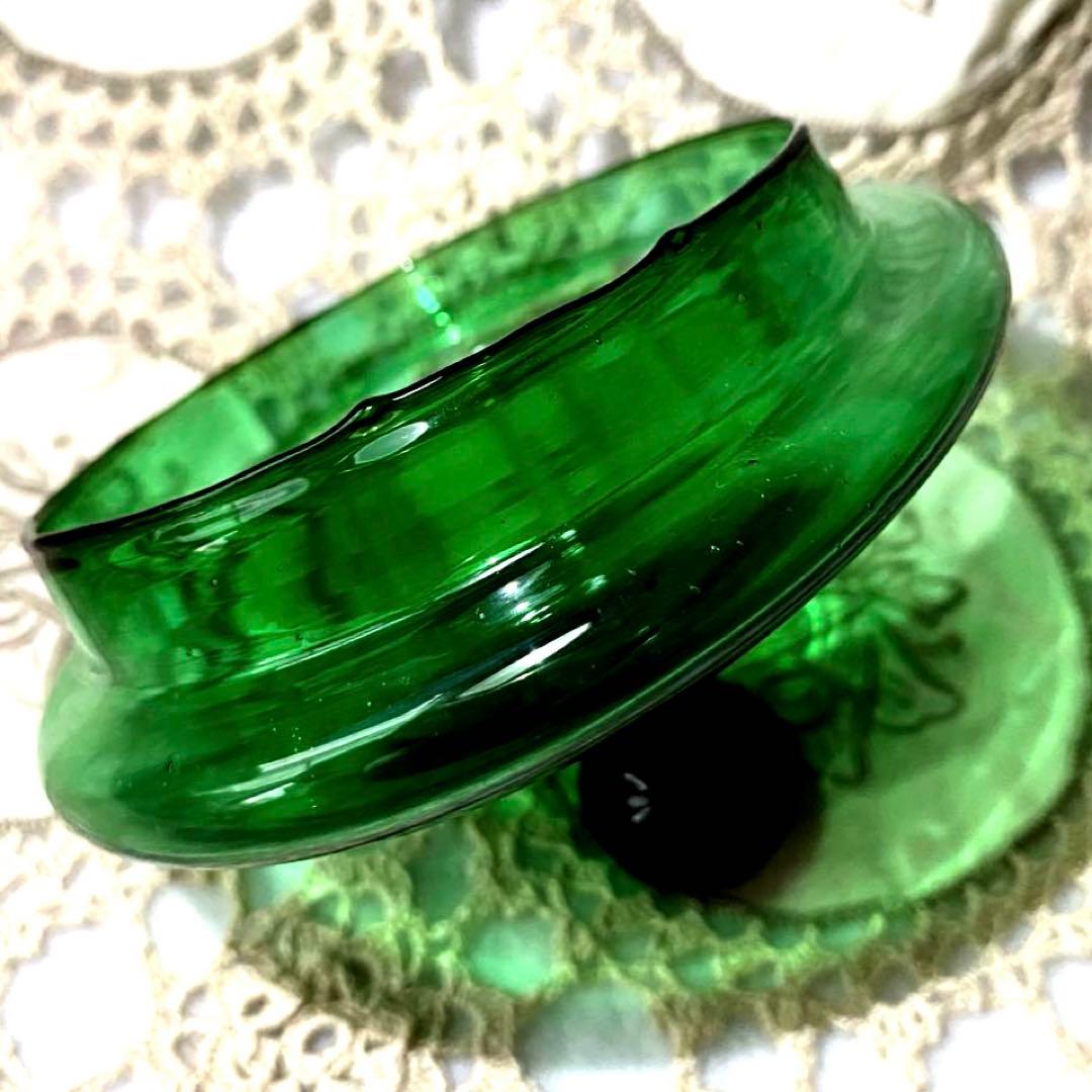 魔女の薬瓶　ヴィンテージ・エンポリベルデガラス　ボンボニエール・キャンディポット