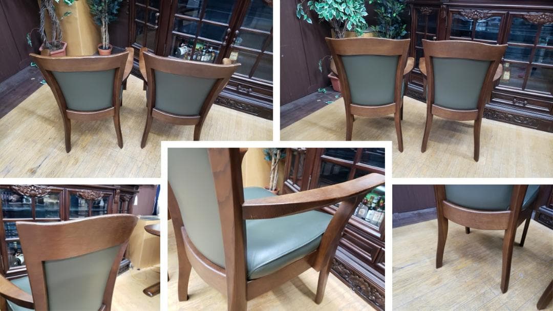 G1　白川木工　テーブル＆椅子2脚 ダイニングセット