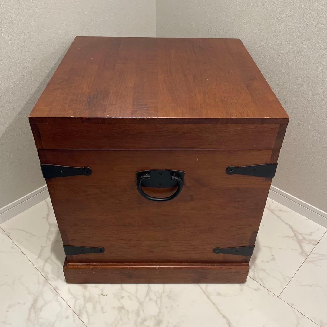 中国家具　トレジャーボックス　収納箱　木製　アンティーク　昭和レトロ