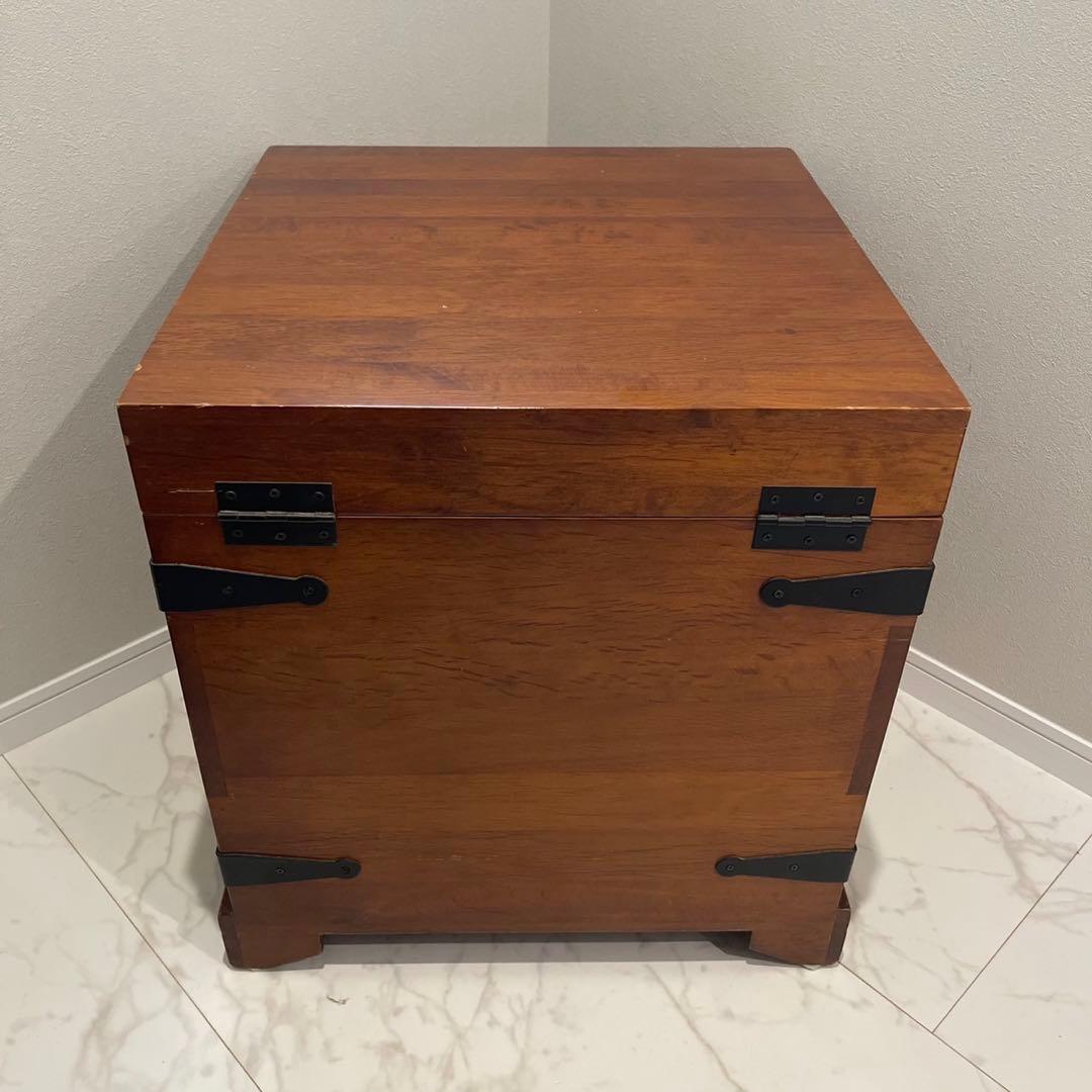 中国家具　トレジャーボックス　収納箱　木製　アンティーク　昭和レトロ