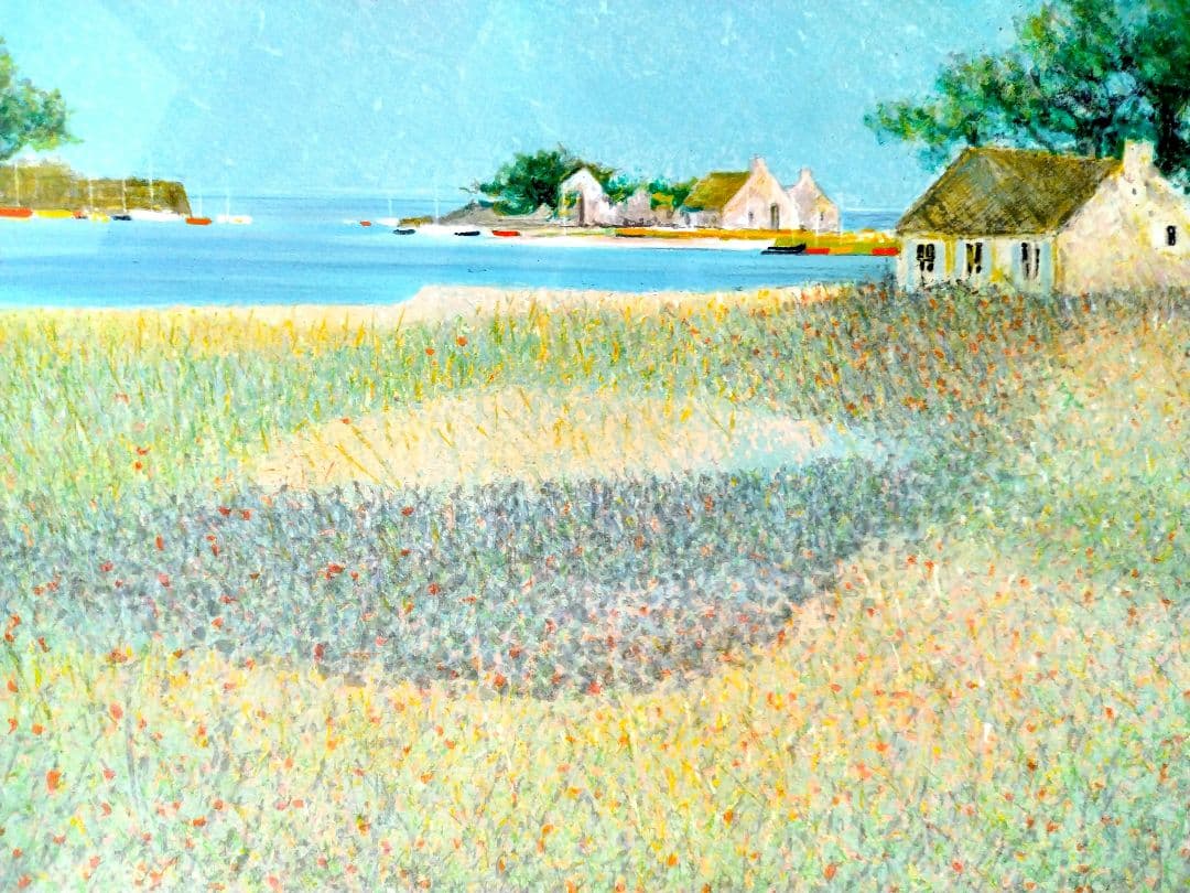 リトグラフ「春の風」アンドレ・ブーリエ リトグラフ