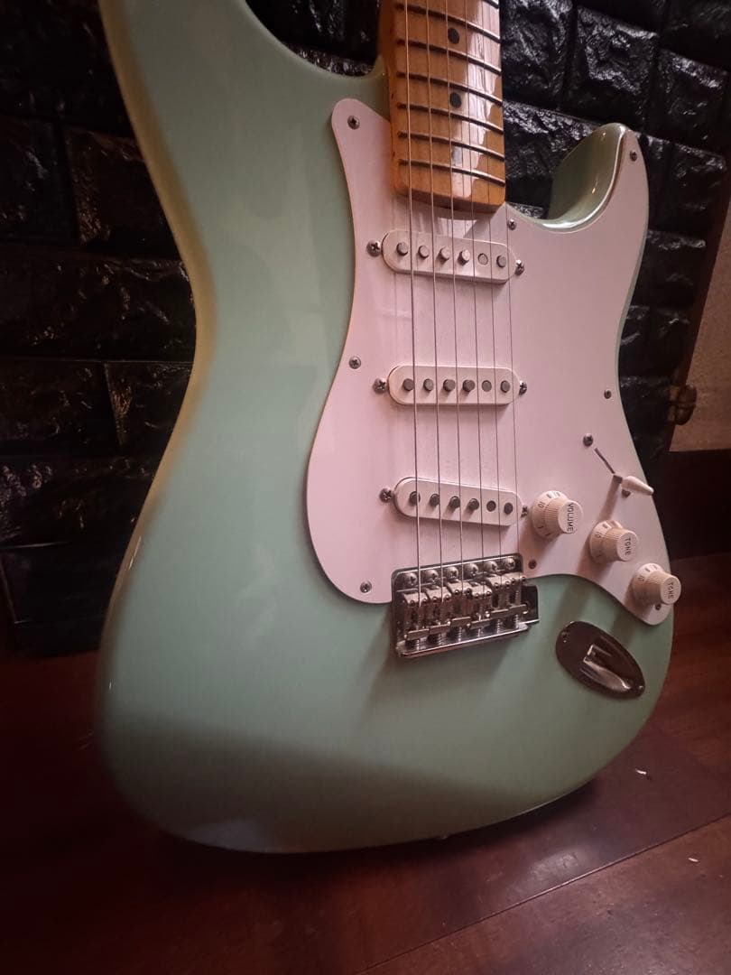 fender Japan ST-57 surf green エフェクター付き