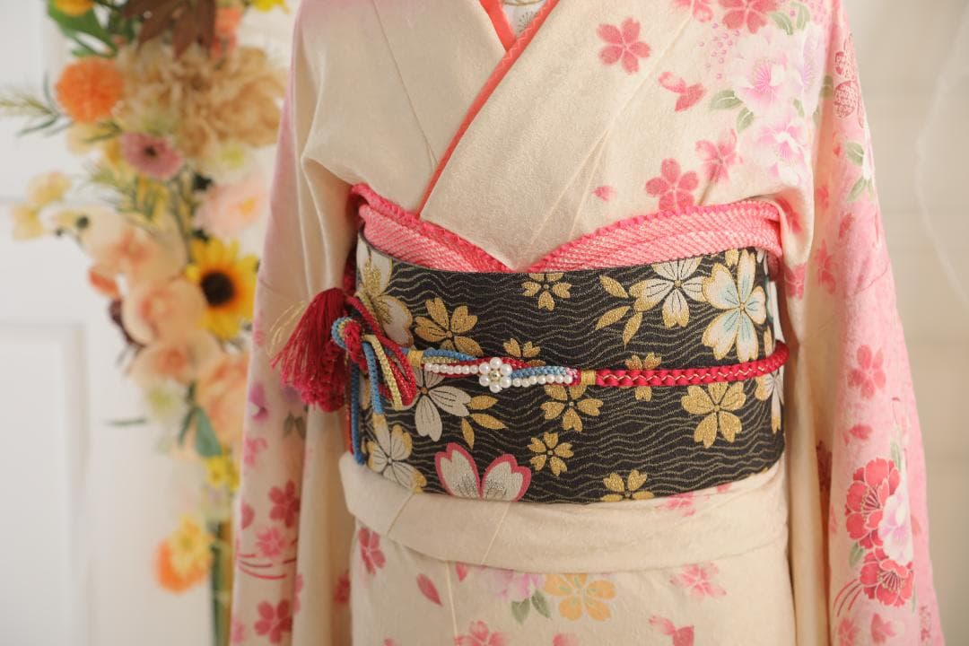 振袖セット【F209】白・ピンク