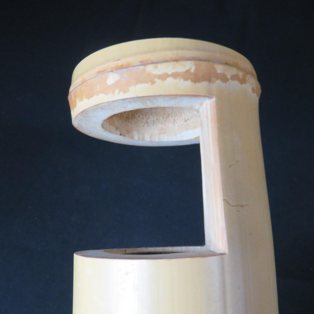 竹花入 茶道具 掛花 置物 兼用 花瓶 一輪挿し フラワーベース 茶器