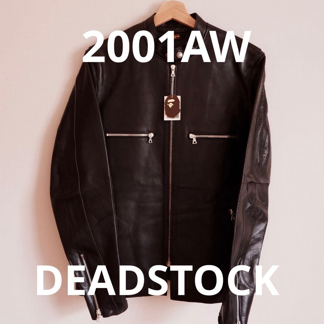 デッドストック新品タグ付き★A BATHING APE★シングルライダース★L