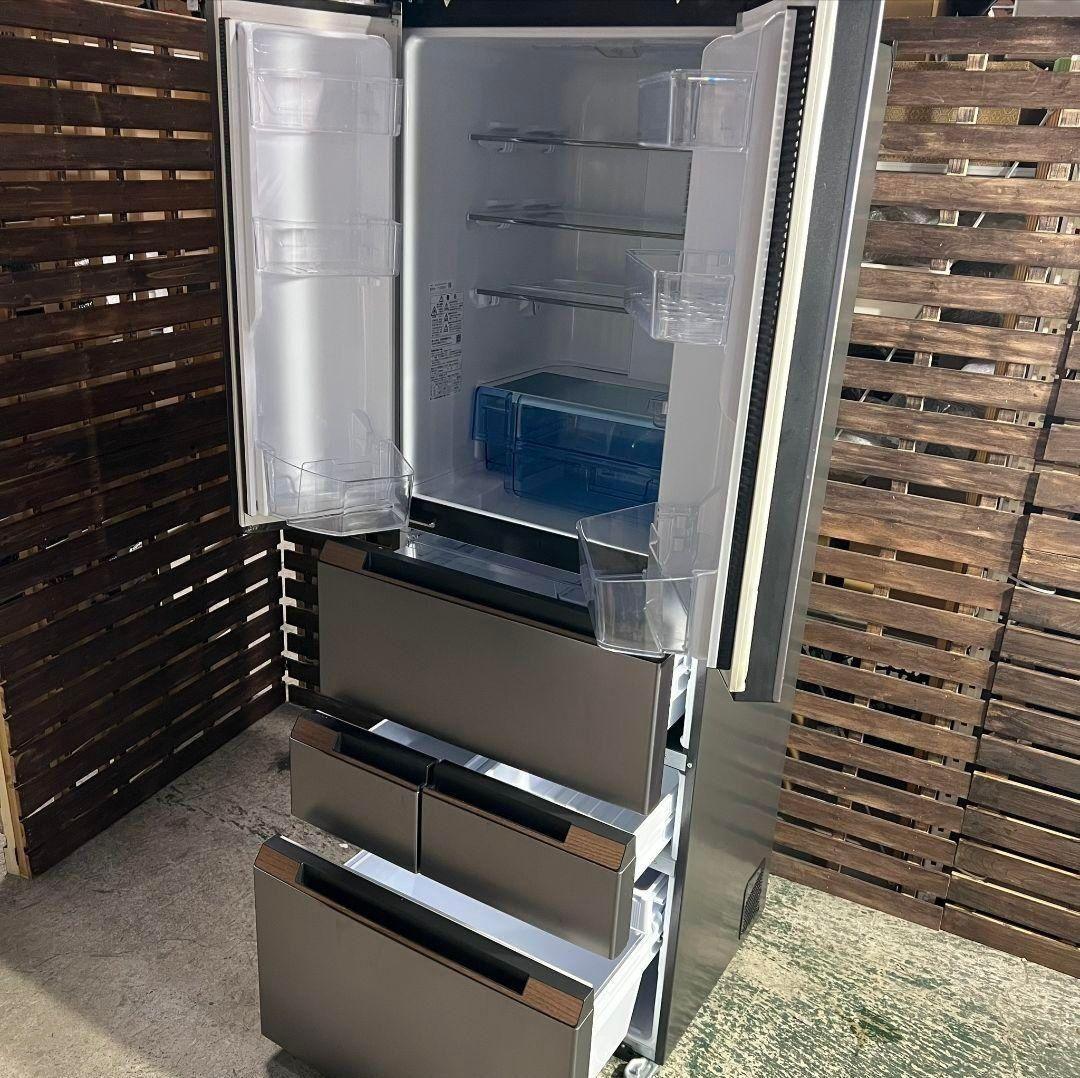 F543R SHARP 457L 冷蔵庫 SJ-MF46H-H 6枚ドア