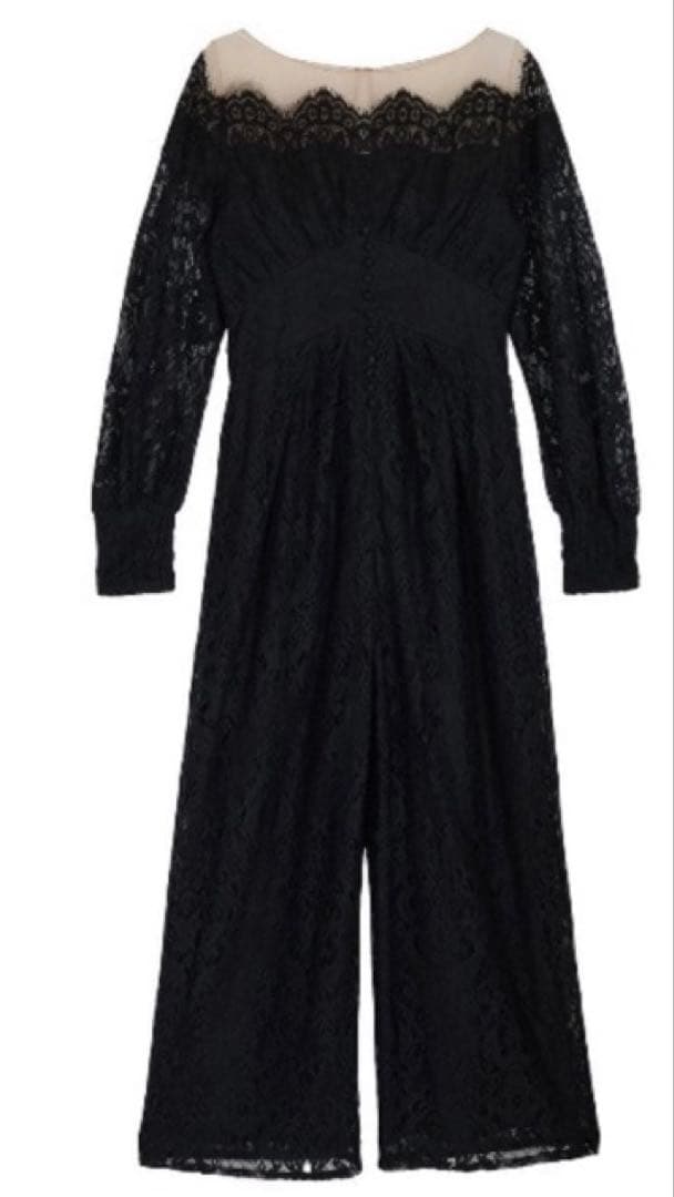 ameri オフショルダー レースロンパース M