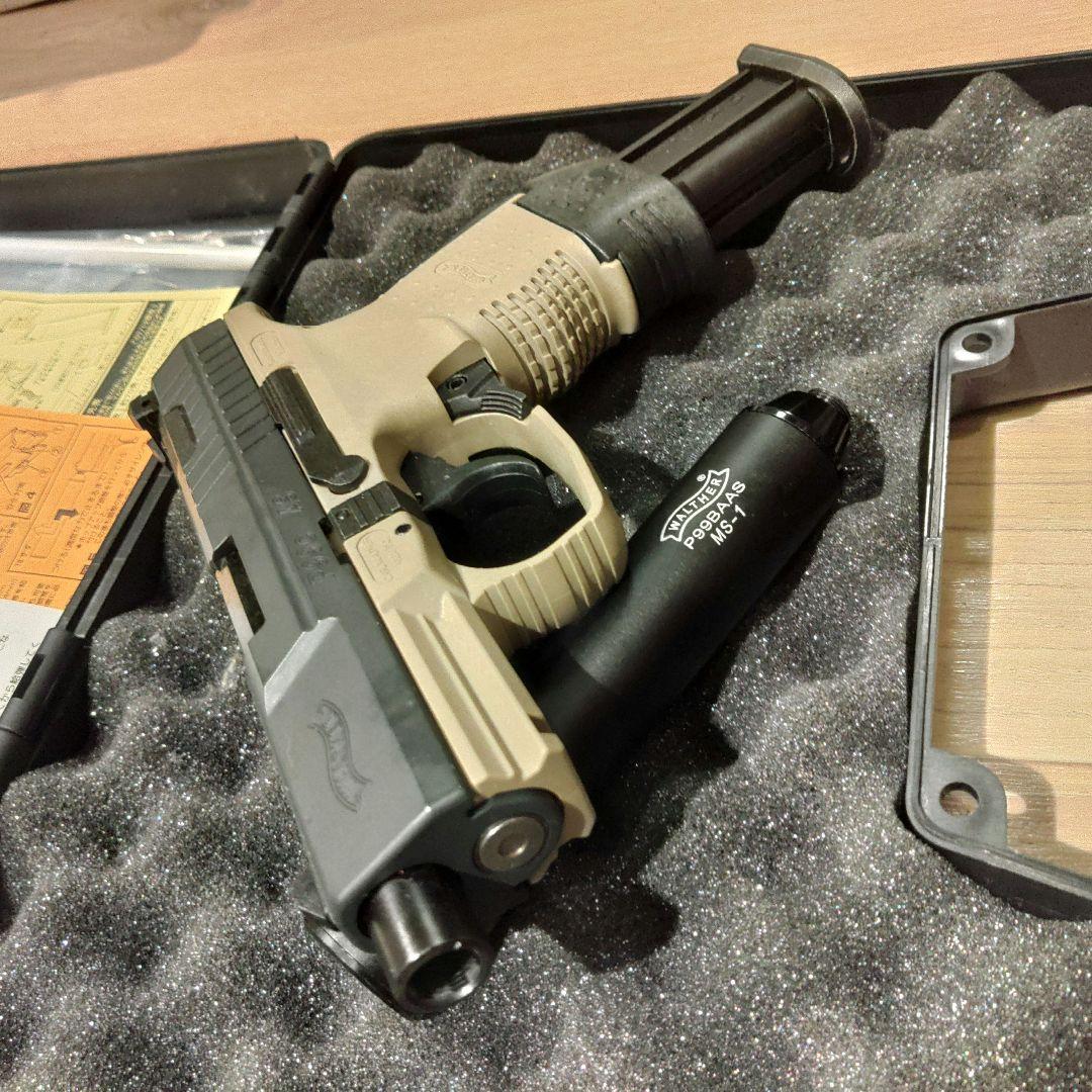 希少　ワルサーP99 DS 動作確認　ロングマグ　サイレンサー　ハードケース付