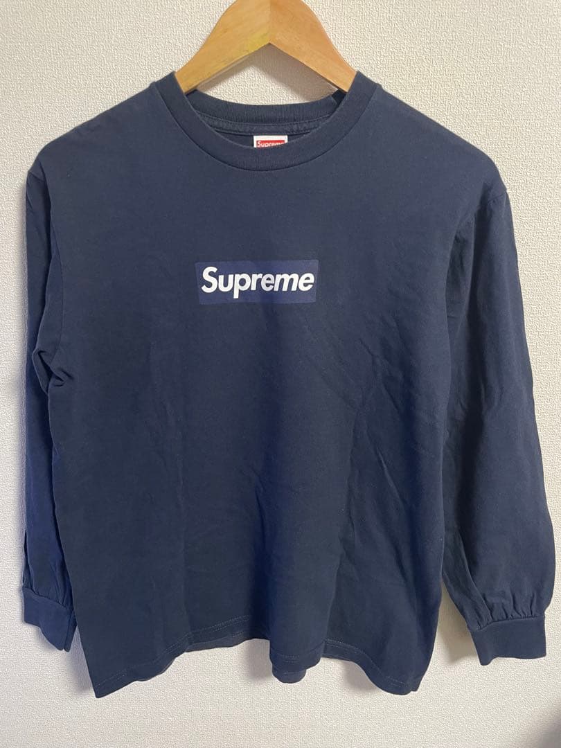 SUPREME シュプリームBox Logo ボックスロゴ ネイビーロンT S