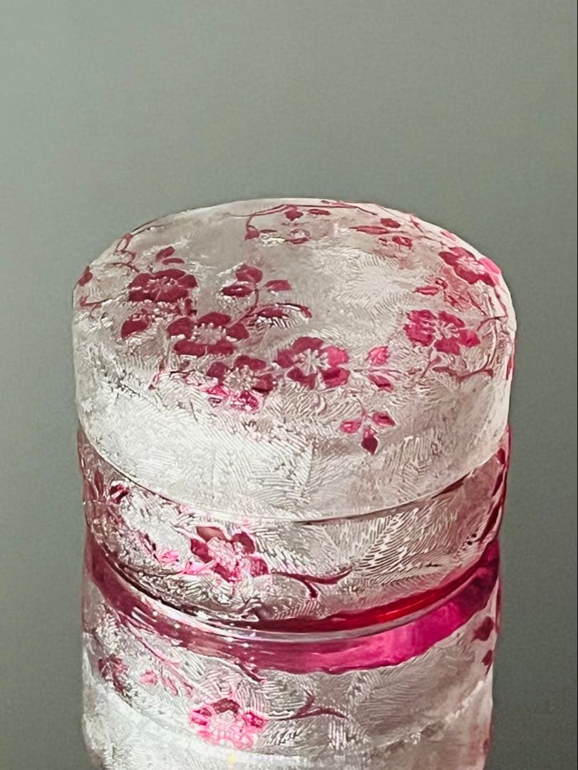 Baccarat オールドバカラ/※美品 エグランチエ　野薔薇　　蓋物