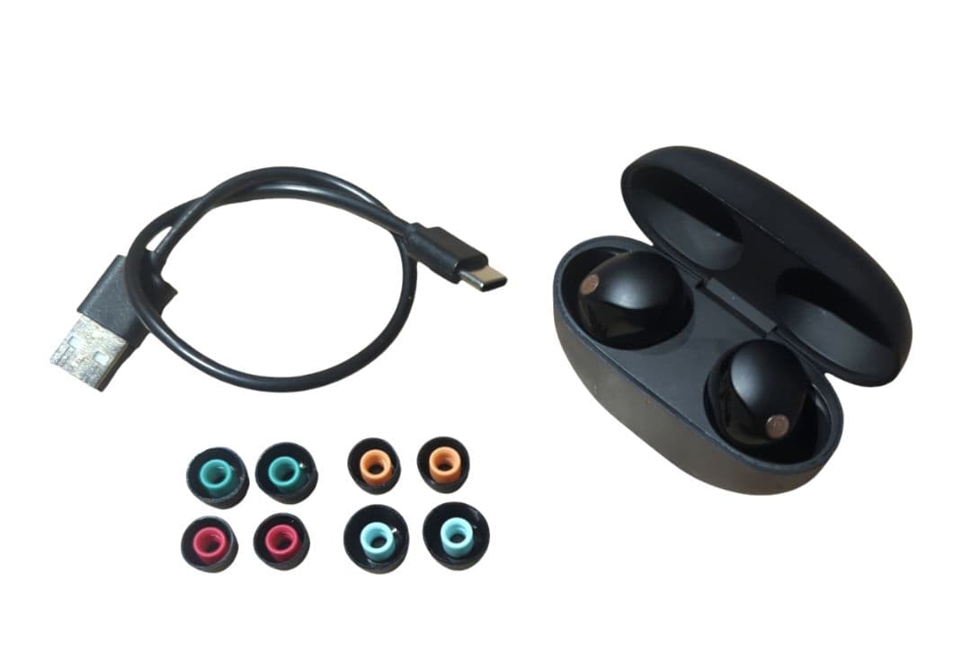 SONY ワイヤレスイヤホン ブラック 充電ケース 換えピース USBケーブル