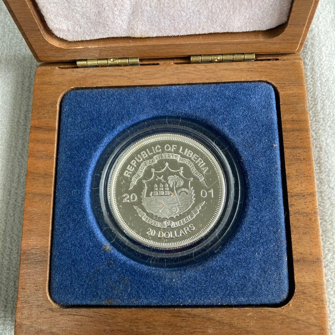 新宮様御誕生記念 リベリア20ドル銀貨 フランクリンミント 2001
