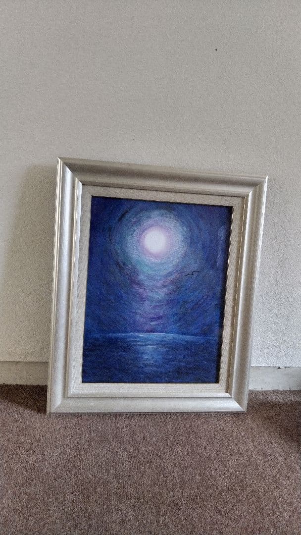 油絵(自作)　幻想的な、世界で１枚しかない油絵です。粗い筆遣いで描いてみました。