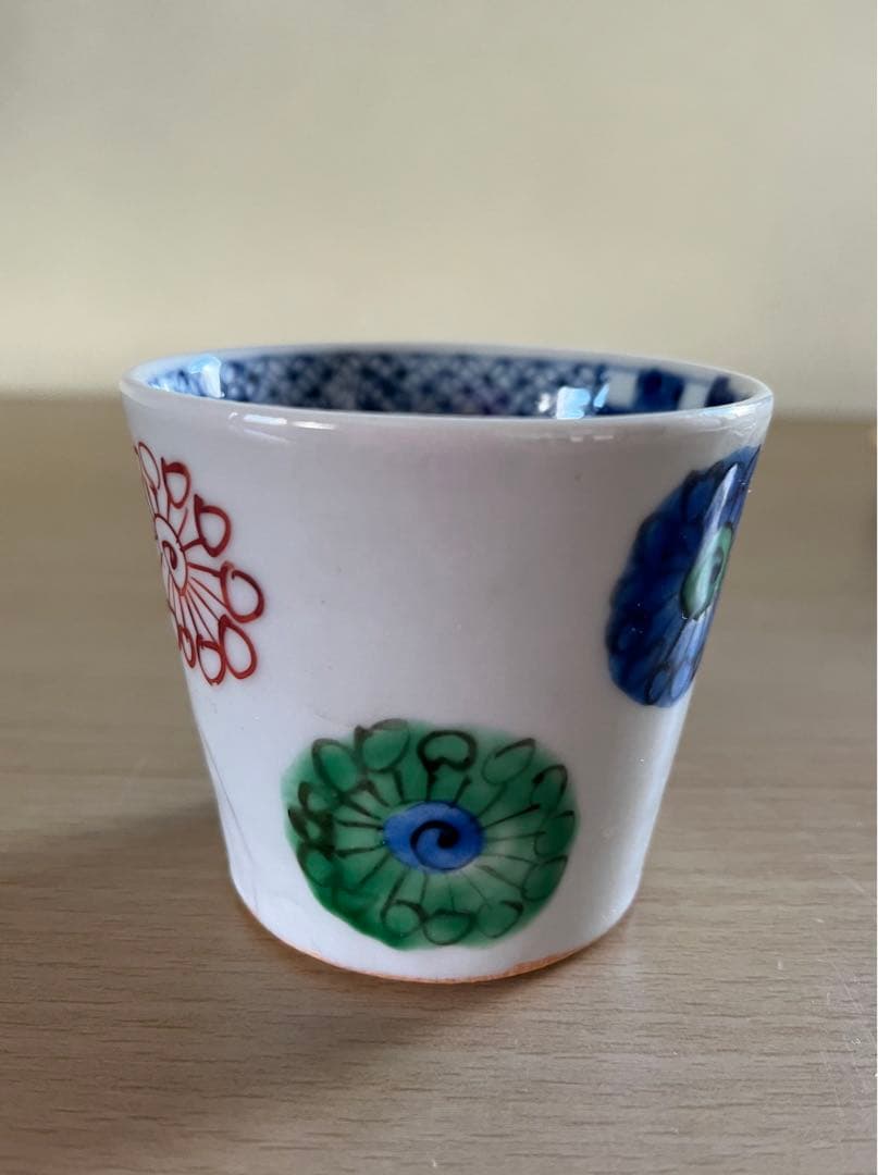 値下げ★正木春蔵 作 色絵蕎麦猪口