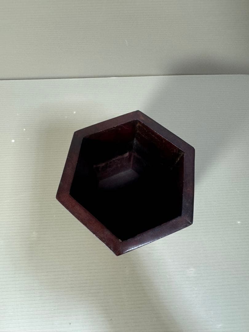 2288 紅木 象嵌 花立 中華アンティーク　時代物