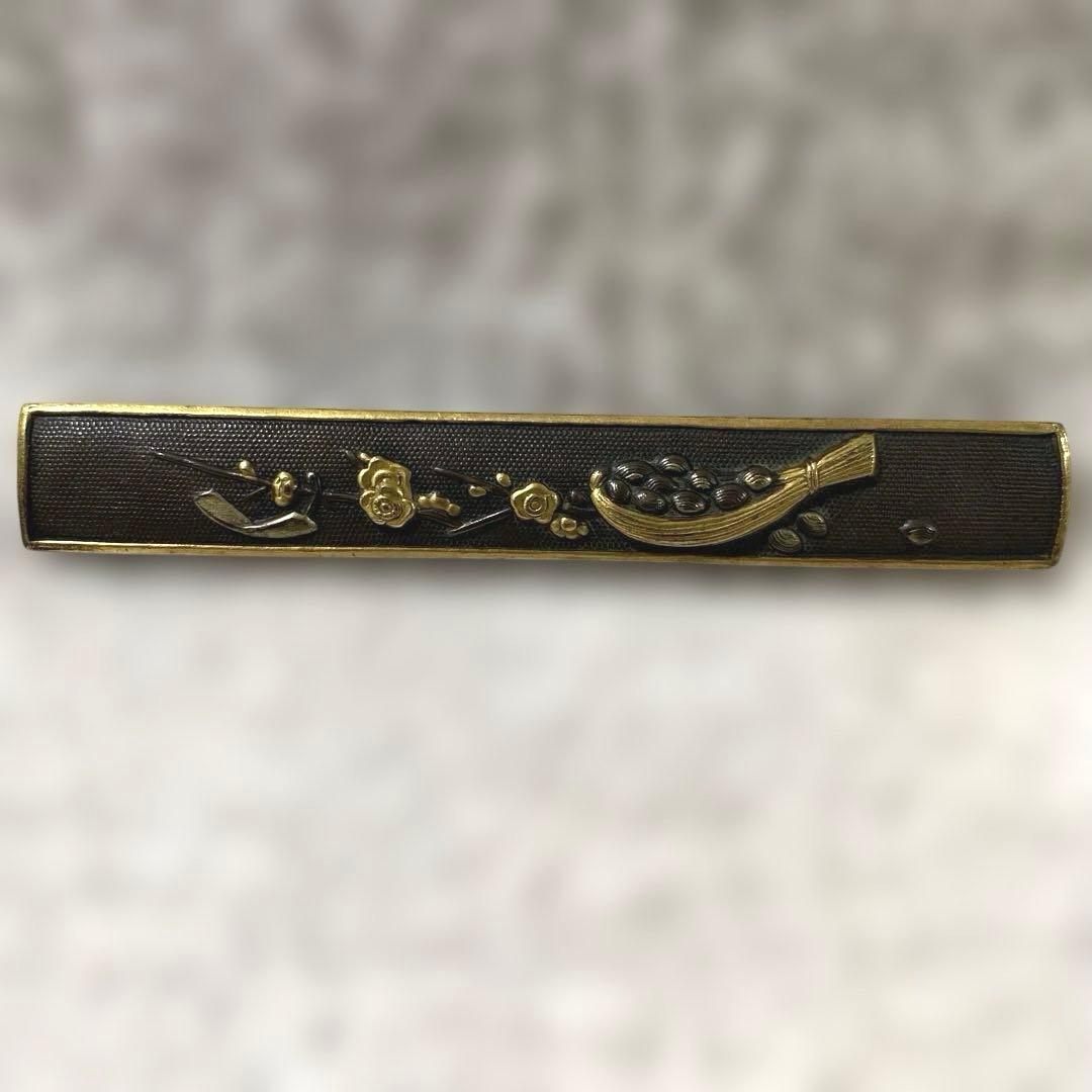 B-17 小柄　柄のみ　武具　銅製　刀装具　日本刀　美術品　工芸品　装飾品