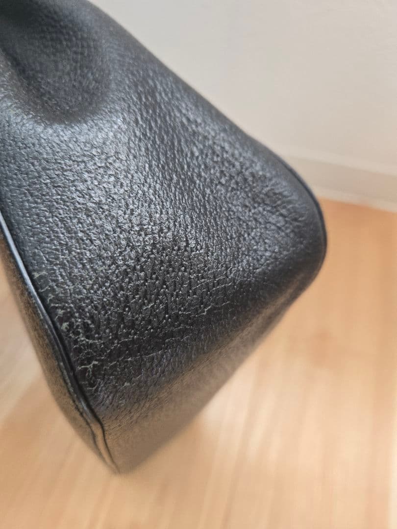 美品 希少品 GUCCI グッチ バンブー レザー 本革 ブラック 黒