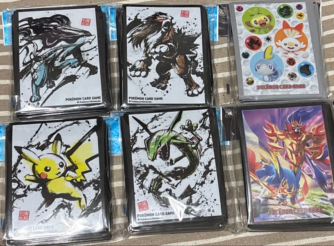デッキシールド ポケモンカード 墨絵列伝4種 他2種