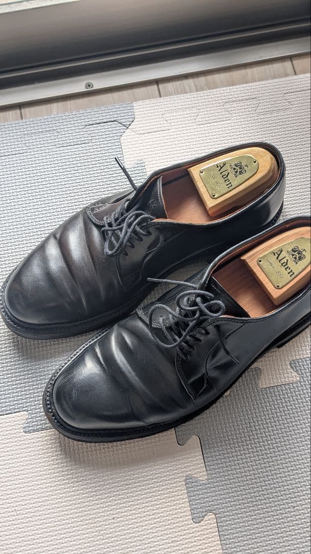 な*ん様 オールデン　Alden コードバンプレーントゥ　9901　ブラック　7