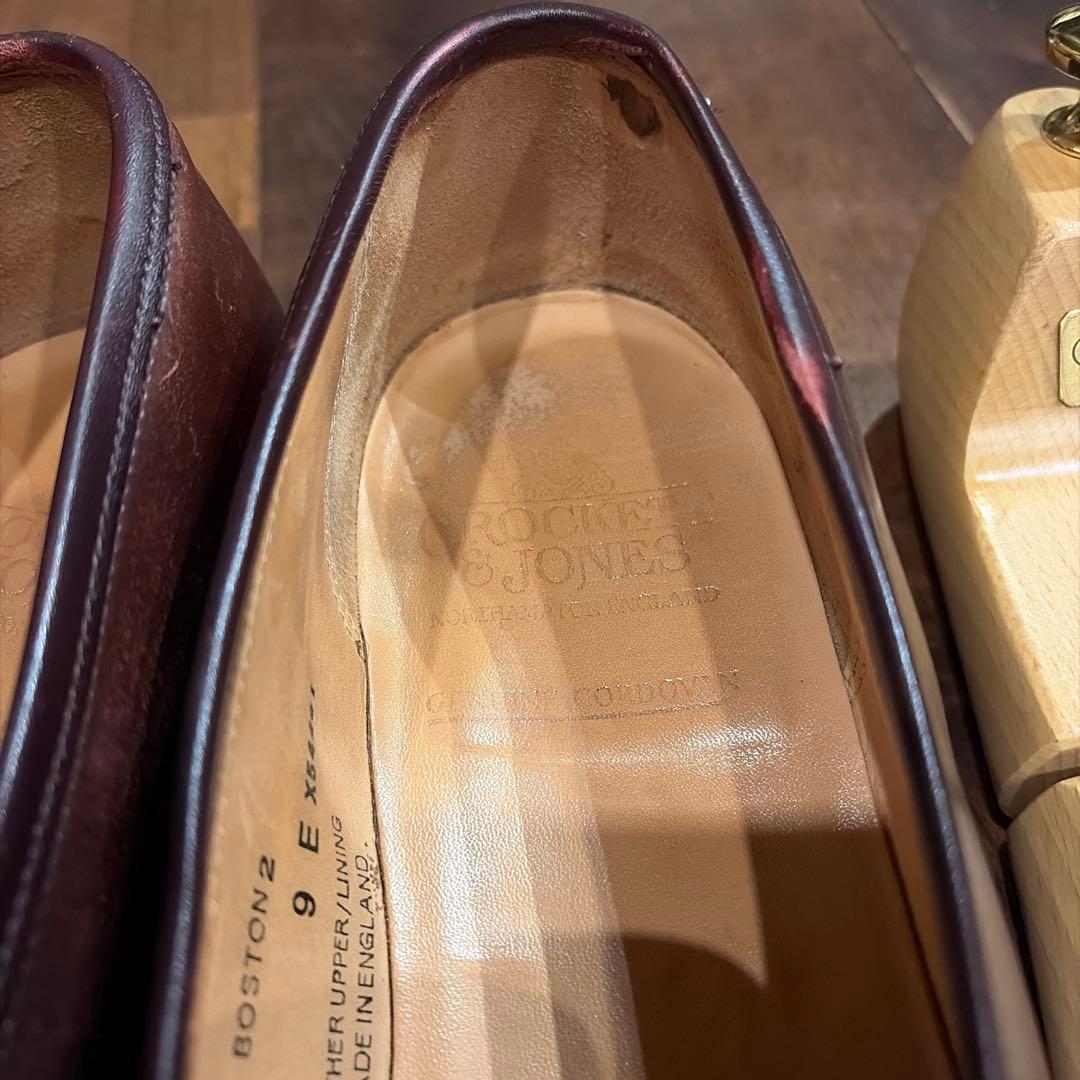 CROCKETT&JONES ダークブラウン レザー ローファー※送料込