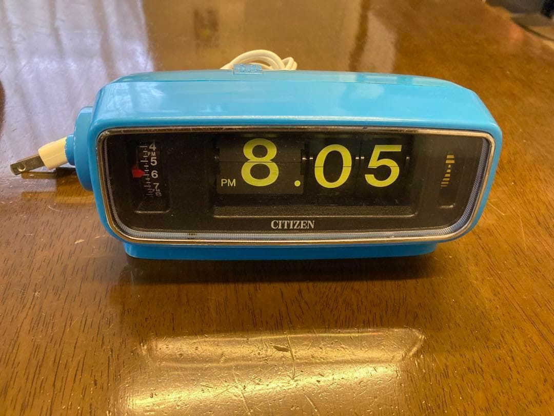 CITIZEN デジタルアラーム時計 青 丸四角2台まとめ販売
