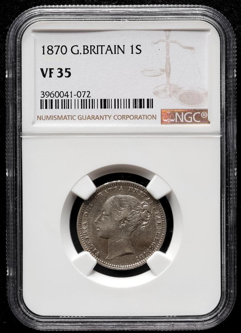 NGC-VF35 ヴィクトリア ヤングヘッド　１シリング　1870年