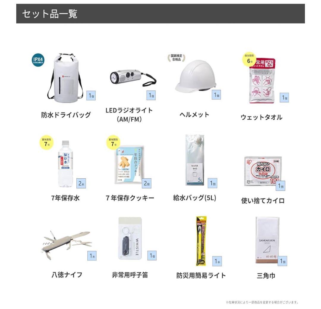 岸田産業 防災セット 緊急防災31点セット 地震 避難