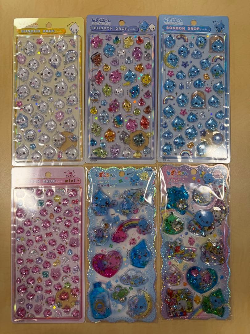 [正規品]しずくちゃんボンボンドロップシール&ウォーターシール6枚セット