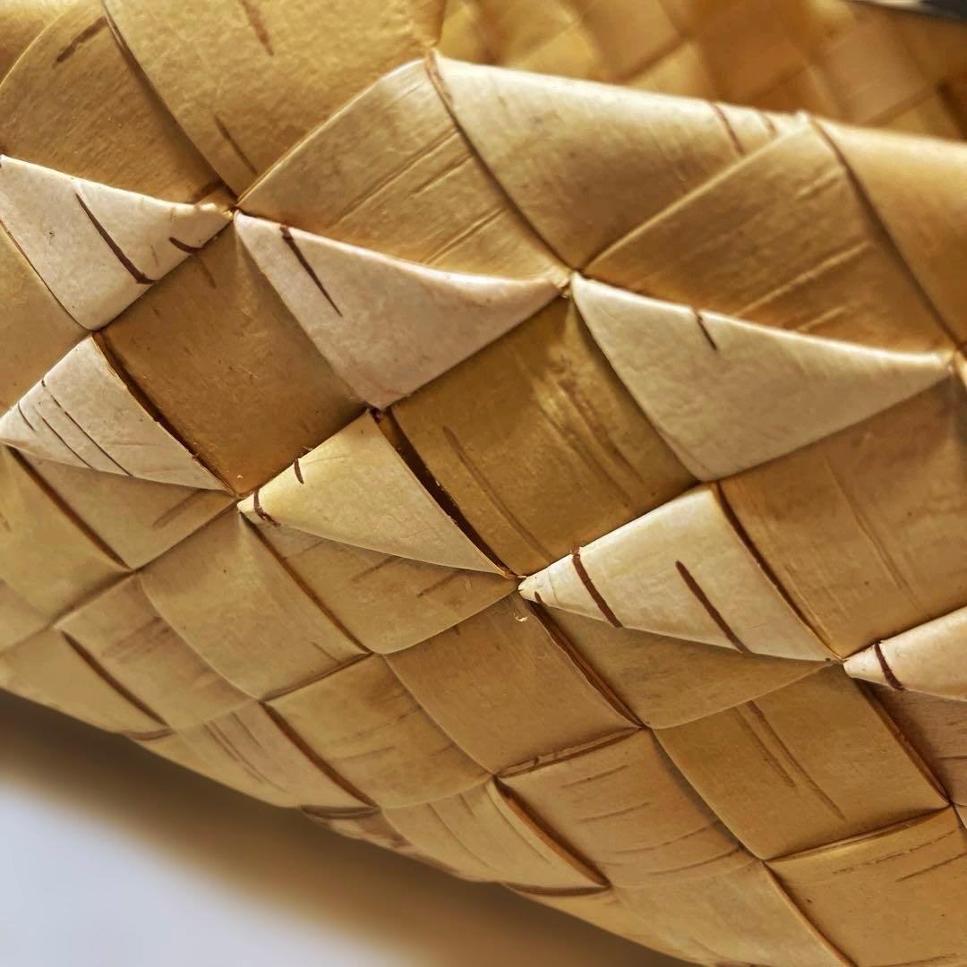 希少な白樺かご！1点のみ　ロシアSvetlana作　白樺のかご