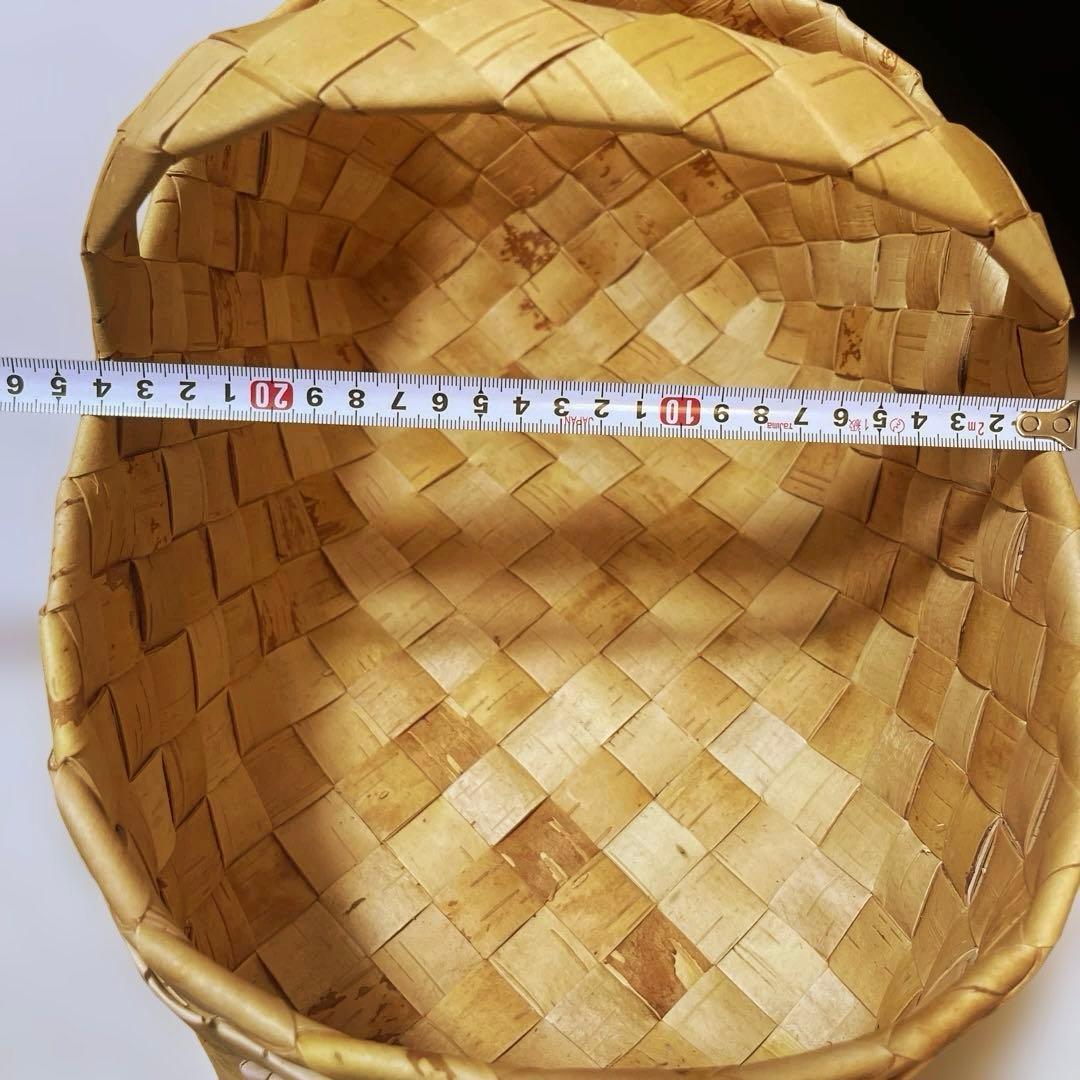 希少な白樺かご！1点のみ　ロシアSvetlana作　白樺のかご