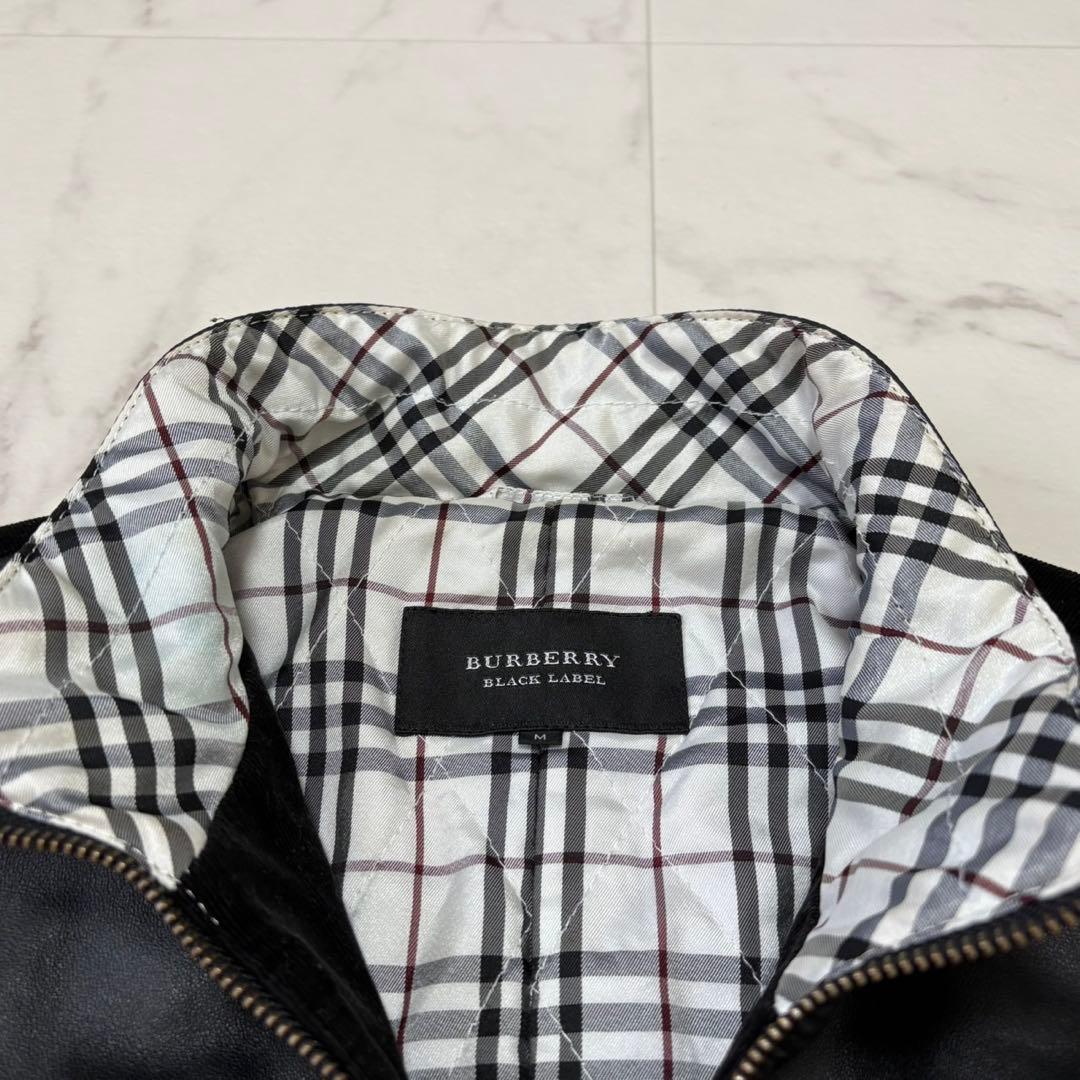 【美品】バーバリーブラックレーベル レザージャケット コーデュロイ ノバチェック