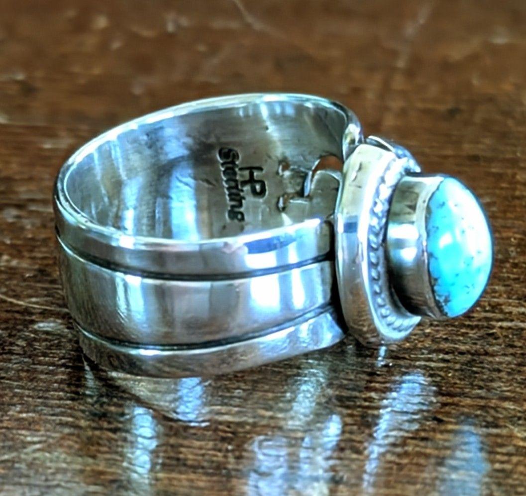 アメリカインディアンジュエリー ターコイズ シルバー925 フリーサイズリング