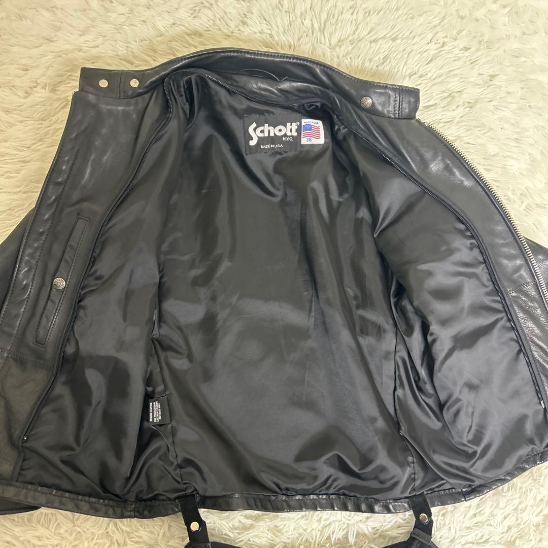 【極美品】Schott レザー ジャケット 141　サイズ36　 ライナー付き