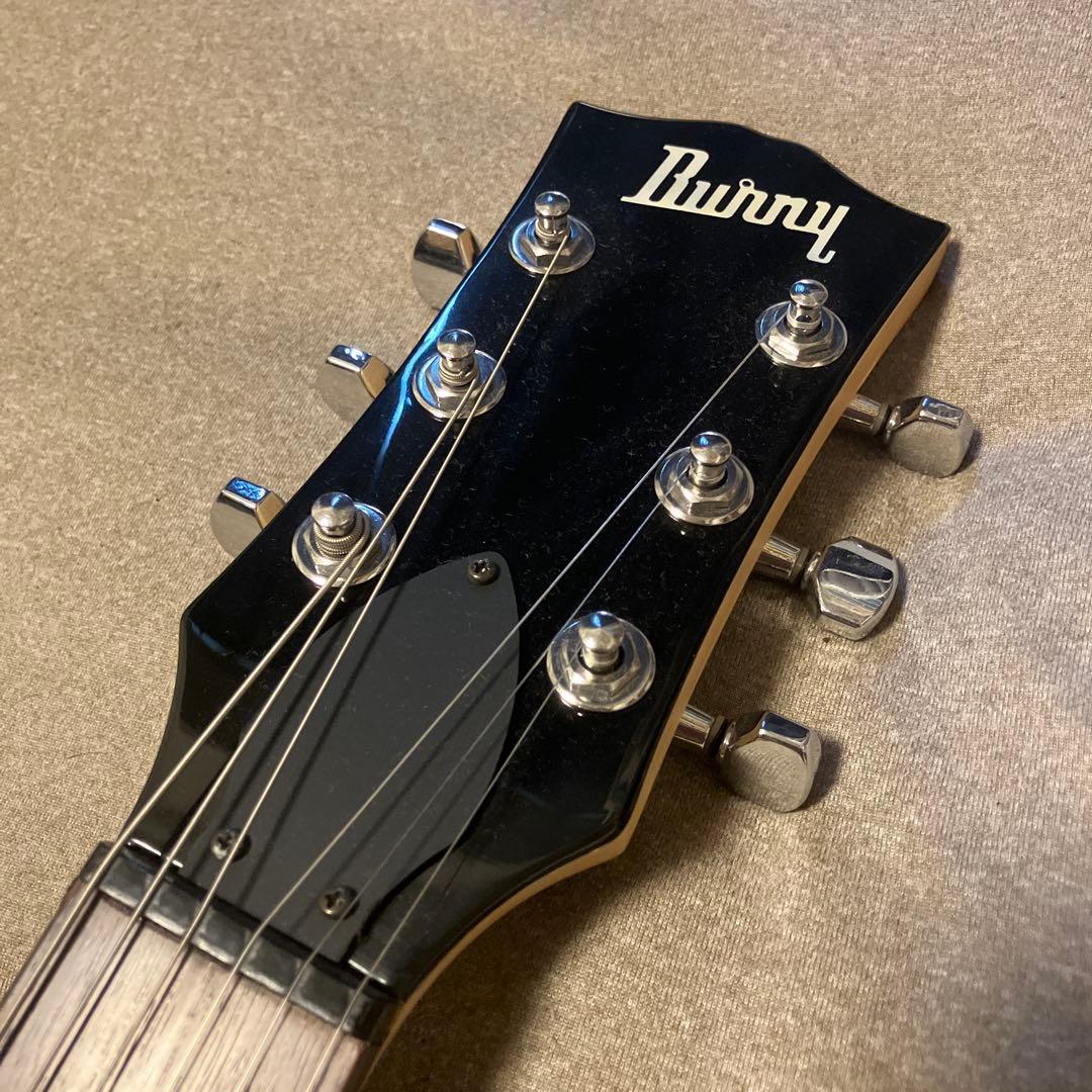 【Burny】エレキギター ストラトタイプ レッドバーストカラー 赤黒