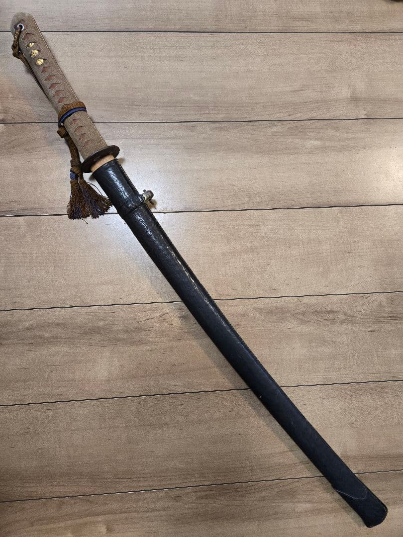 実物　最終値下げ　陸軍将校用軍刀拵えのみ　野戦用　刀身/つなぎ無し
